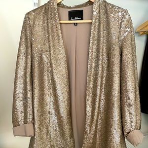 Champagne sequined blazer